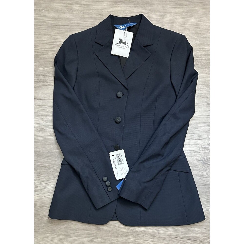 RJ Classics Women's Blazer Jacket, Equestrian Horse Show Coat navy blue size 00